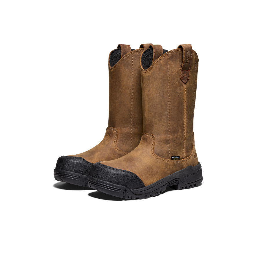 Women's Evanston Pull-On Waterproof Boot (Carbon Toe) Bison/Black - Image 2