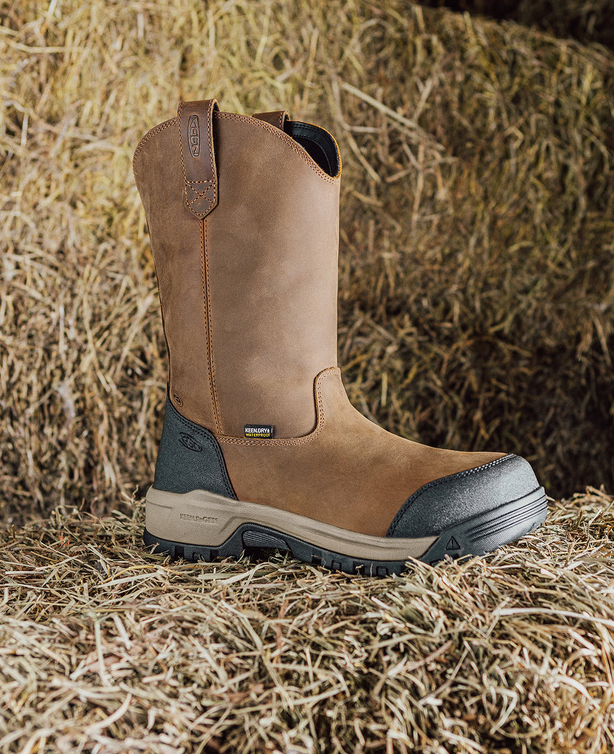 Women's Evanston Pull-On Waterproof Boot (Carbon Toe) Bison/Black - Image 9