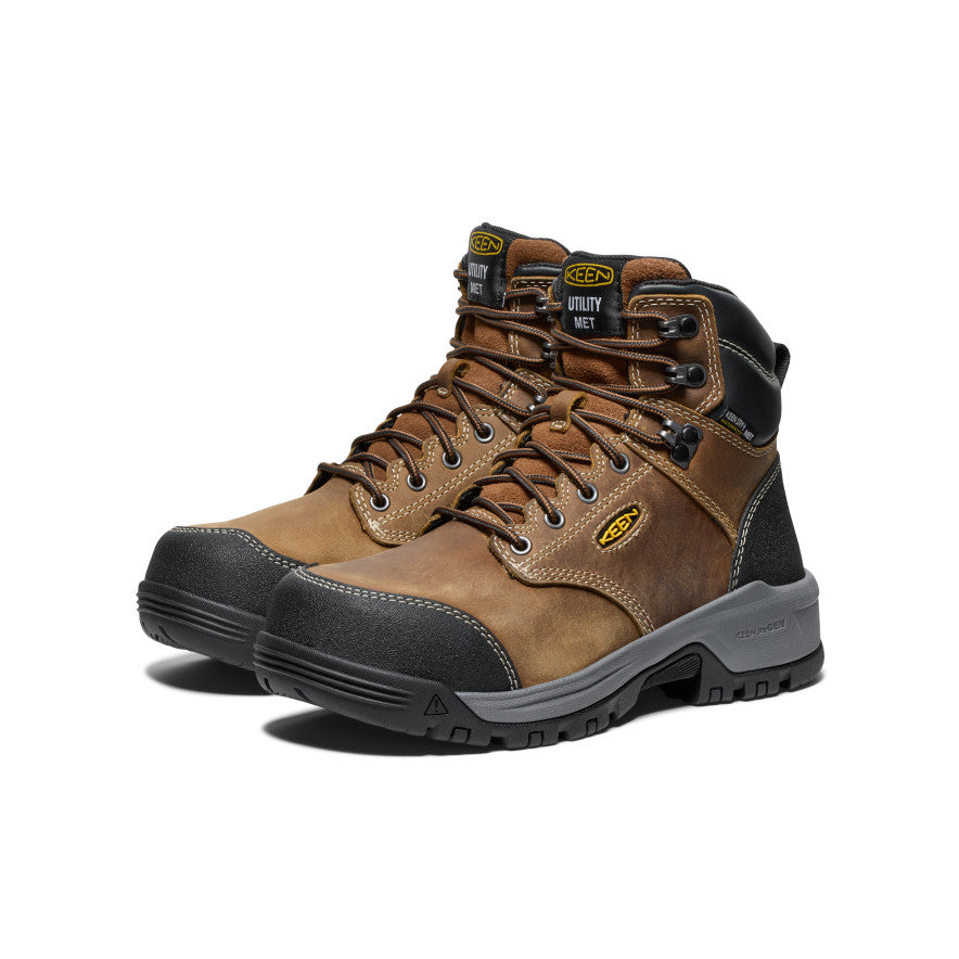 Women's Evanston 6" Waterproof Boot INT MET (Carbon Toe) Bison/Black - Image 2