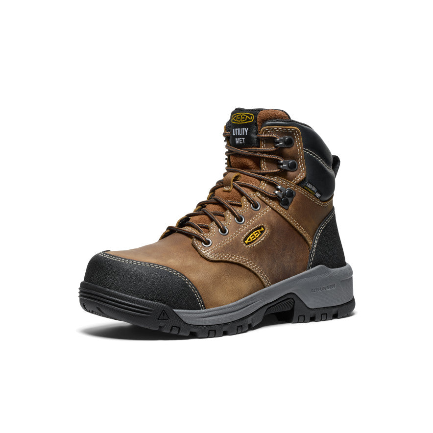 Women's Evanston 6" Waterproof Boot INT MET (Carbon Toe) Bison/Black - Image 3