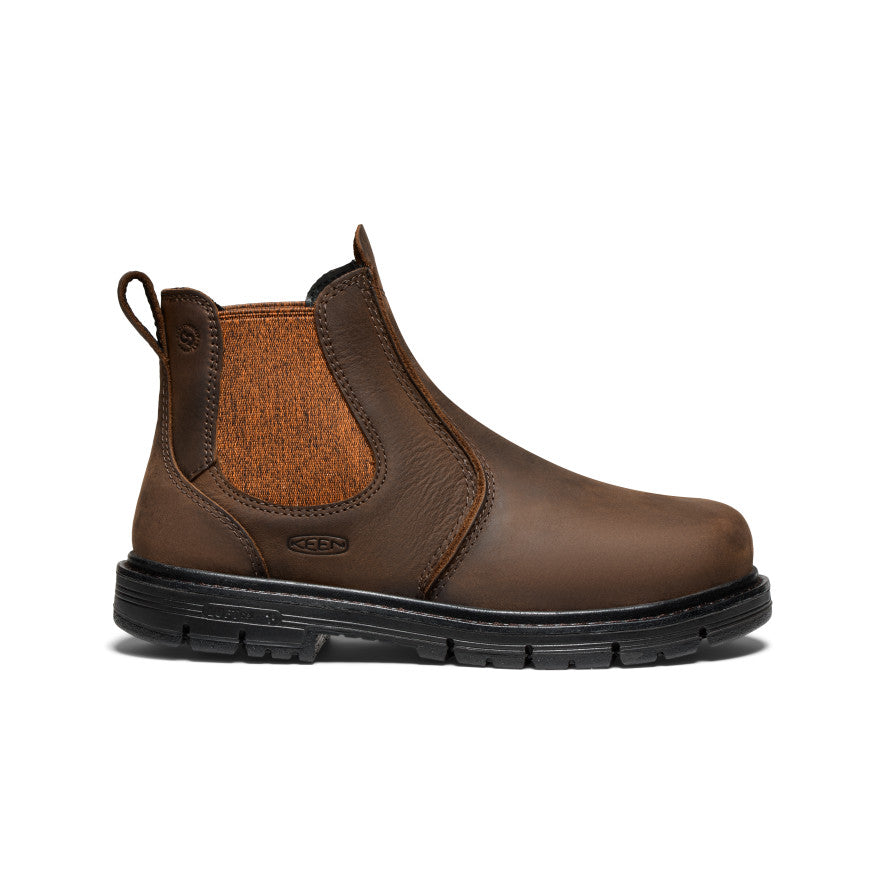 Women's San Jose Chelsea 90?? Heel Boot (Aluminum Toe) Cascade Brown/Black