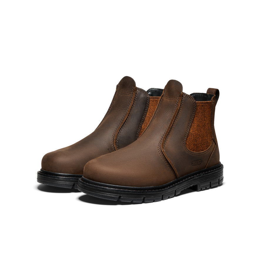 Women's San Jose Chelsea 90?? Heel Boot (Aluminum Toe) Cascade Brown/Black - Image 2