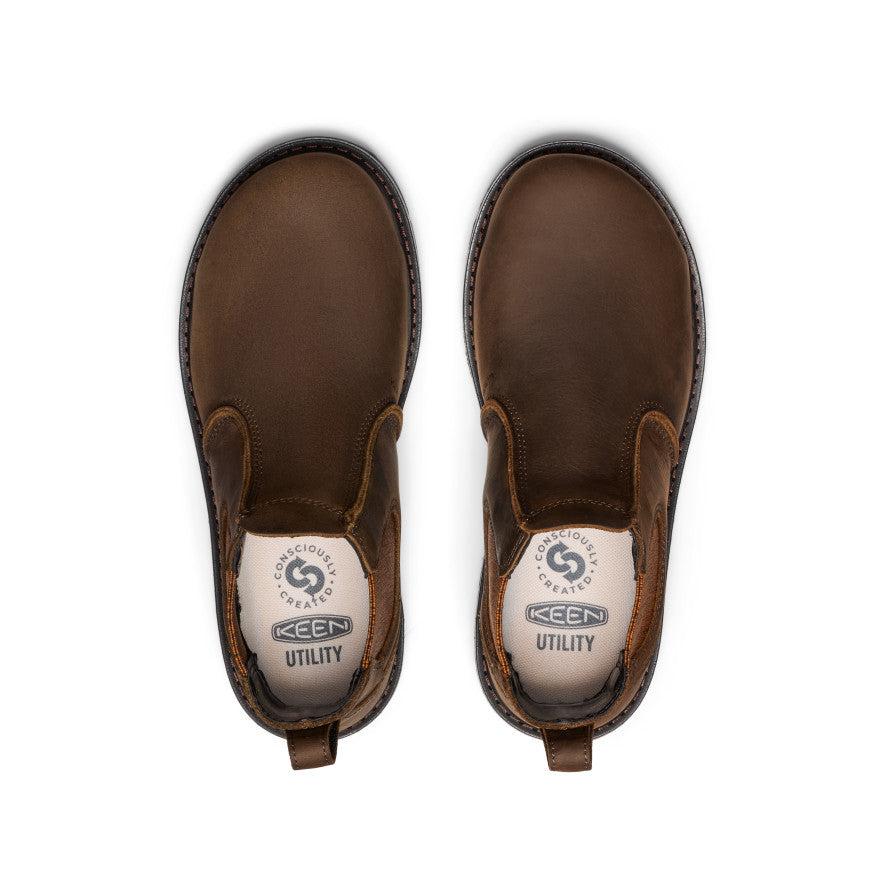 Women's San Jose Chelsea 90?? Heel Boot (Aluminum Toe) Cascade Brown/Black - Image 4