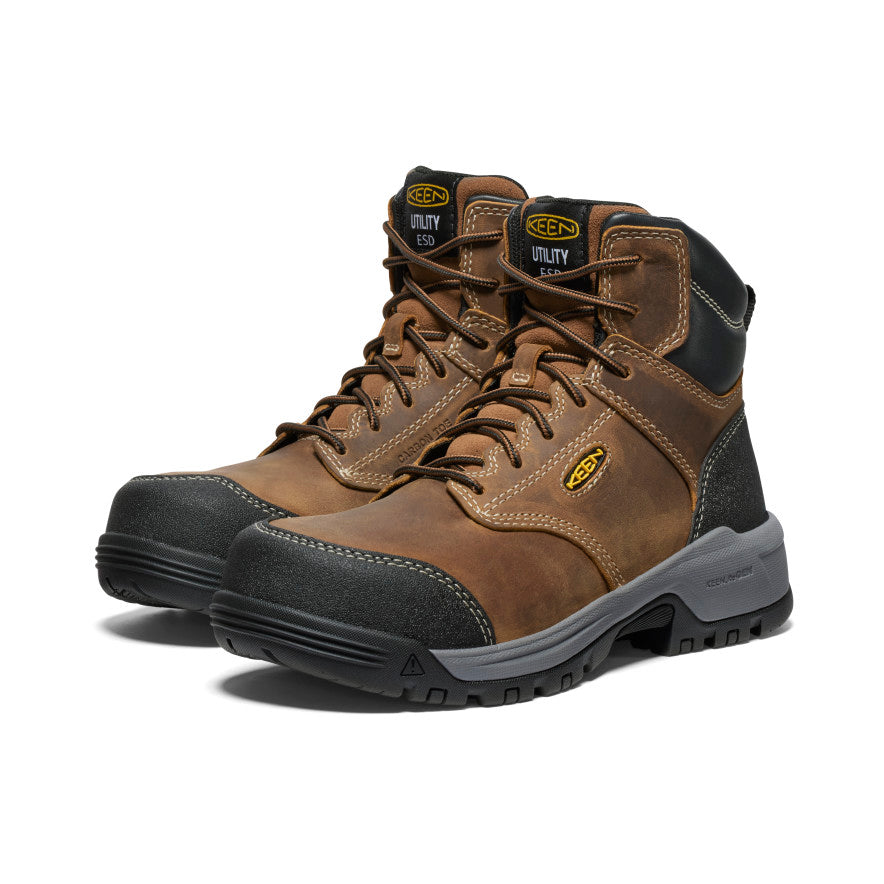 Women's Evanston 6" ESD Boot (Carbon Toe) Bison/Black - Image 2