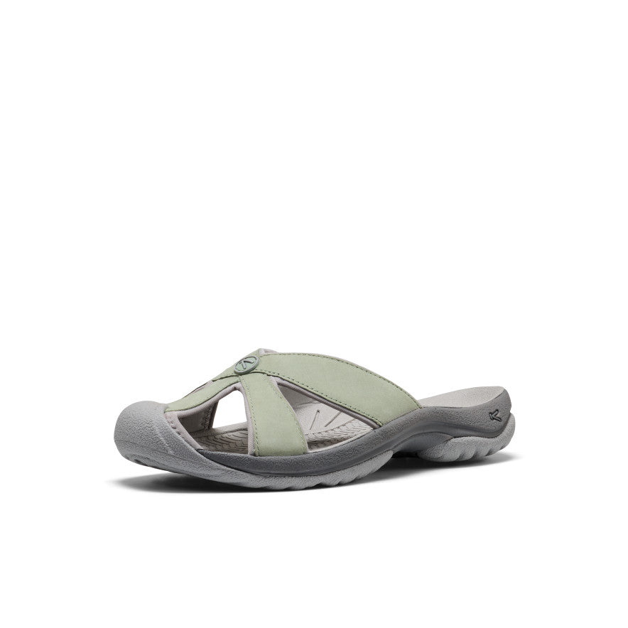 Women's Bali Leather Slide Sandal Lily Pad/Steel Grey - Image 3