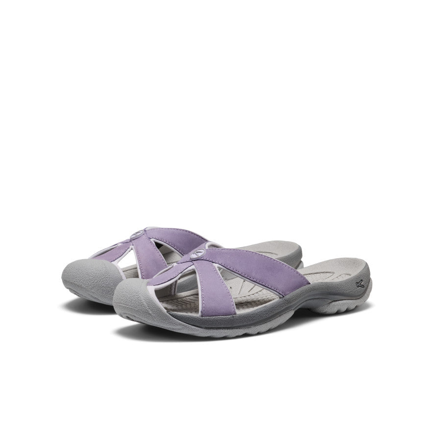 Women's Bali Leather Slide Sandal Purple Haze/Steel Grey - Image 2