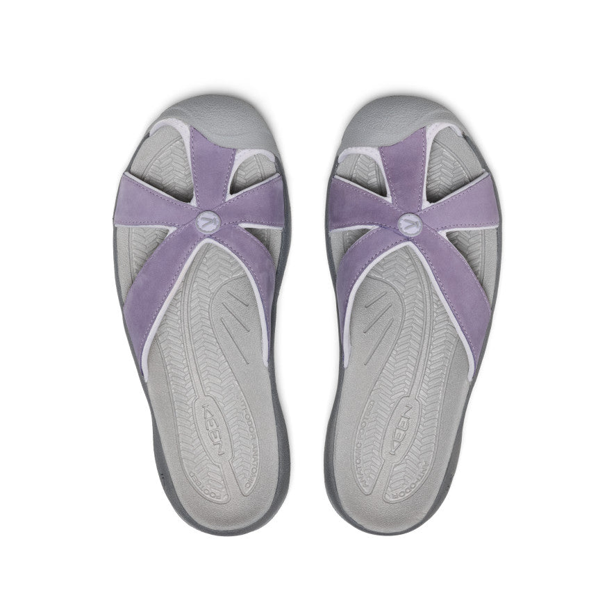 Women's Bali Leather Slide Sandal Purple Haze/Steel Grey - Image 4