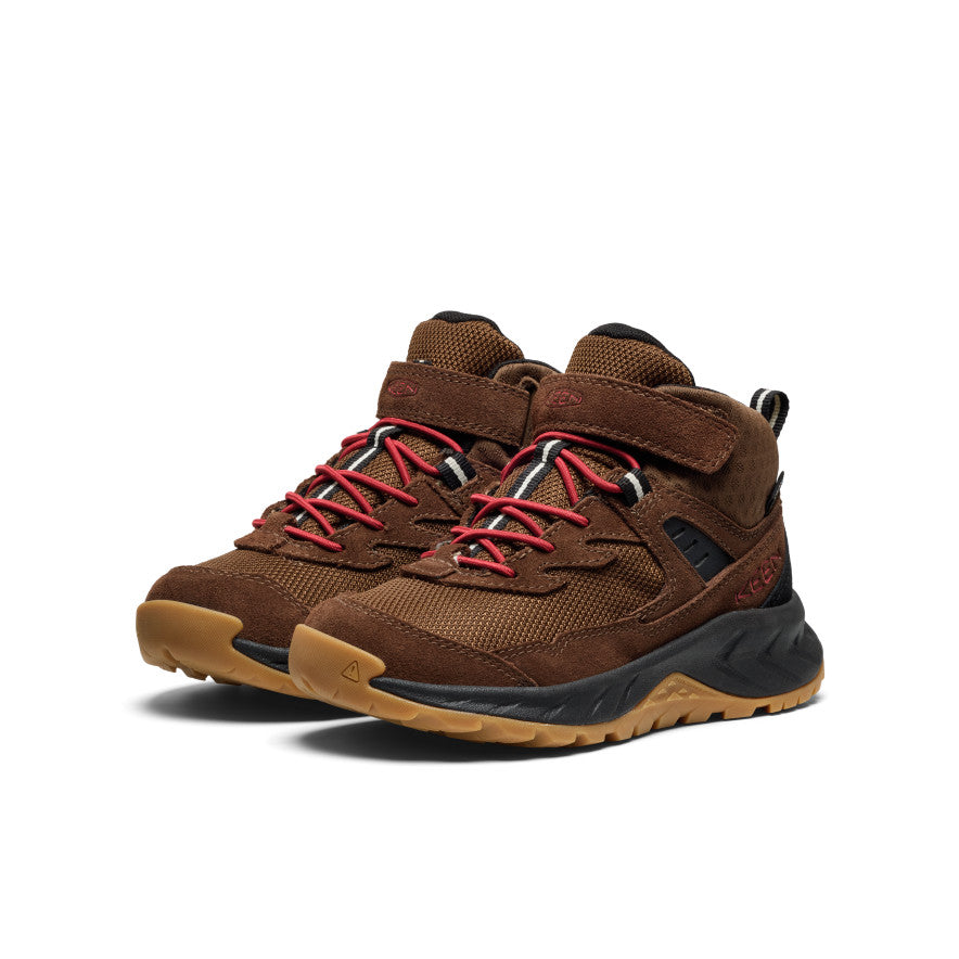 Little Kids' Hightrail Waterproof Hiking Boot Dark Earth/Garnet - Image 2