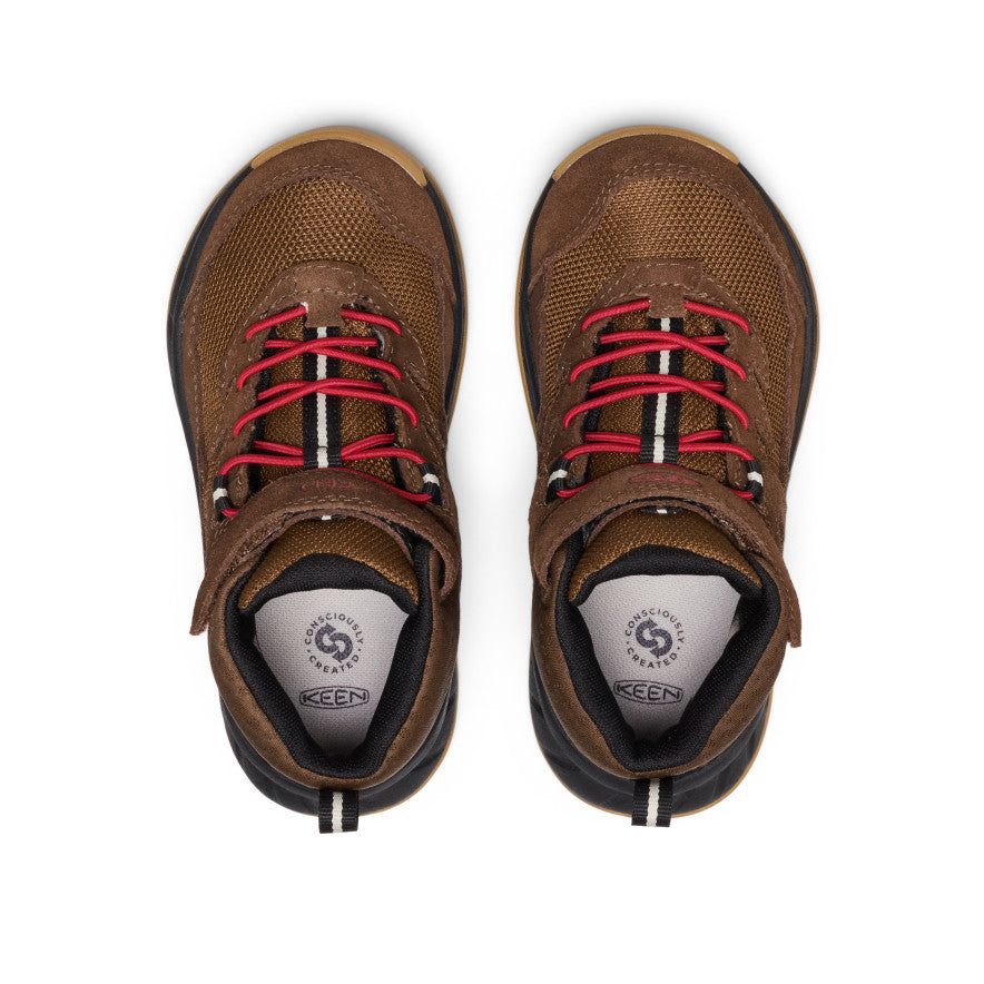 Little Kids' Hightrail Waterproof Hiking Boot Dark Earth/Garnet - Image 4