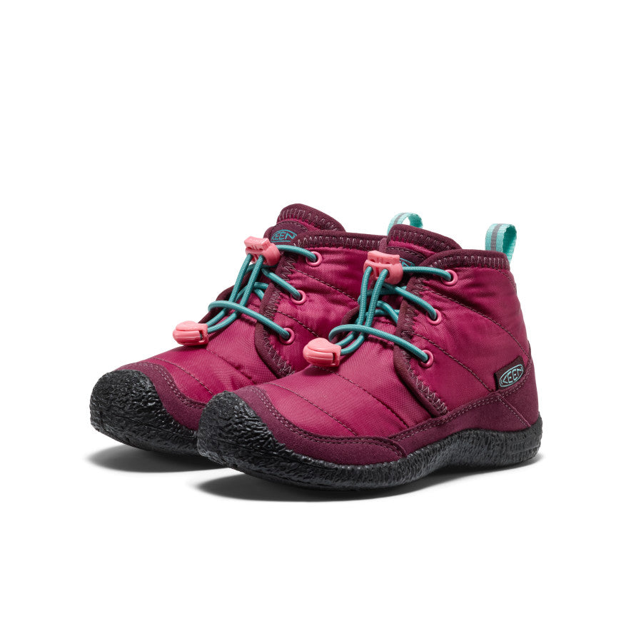 Little Kids' Howser II Waterproof Chukka Beaujolais/Pool Blue - Image 2