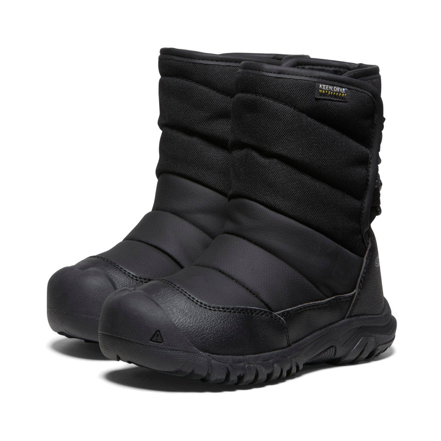 Little Kids' Puffrider Waterproof Winter Boot Black/Steel Grey - Image 2