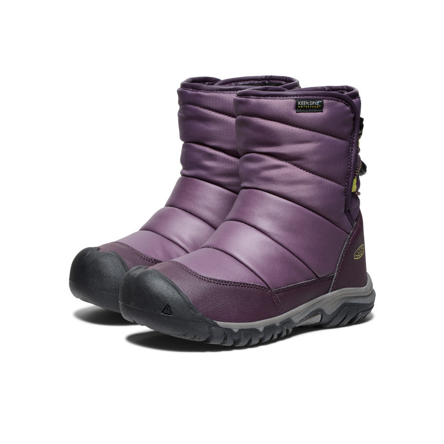 Big Kids' Puffrider Waterproof Winter Boot Black Plum/Daiquiri Green - Image 2