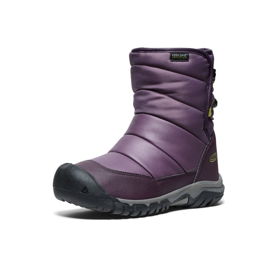 Big Kids' Puffrider Waterproof Winter Boot Black Plum/Daiquiri Green - Image 3