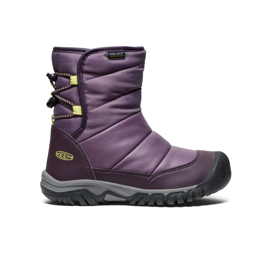 Big Kids' Puffrider Waterproof Winter Boot Black Plum/Daiquiri Green - Image 7