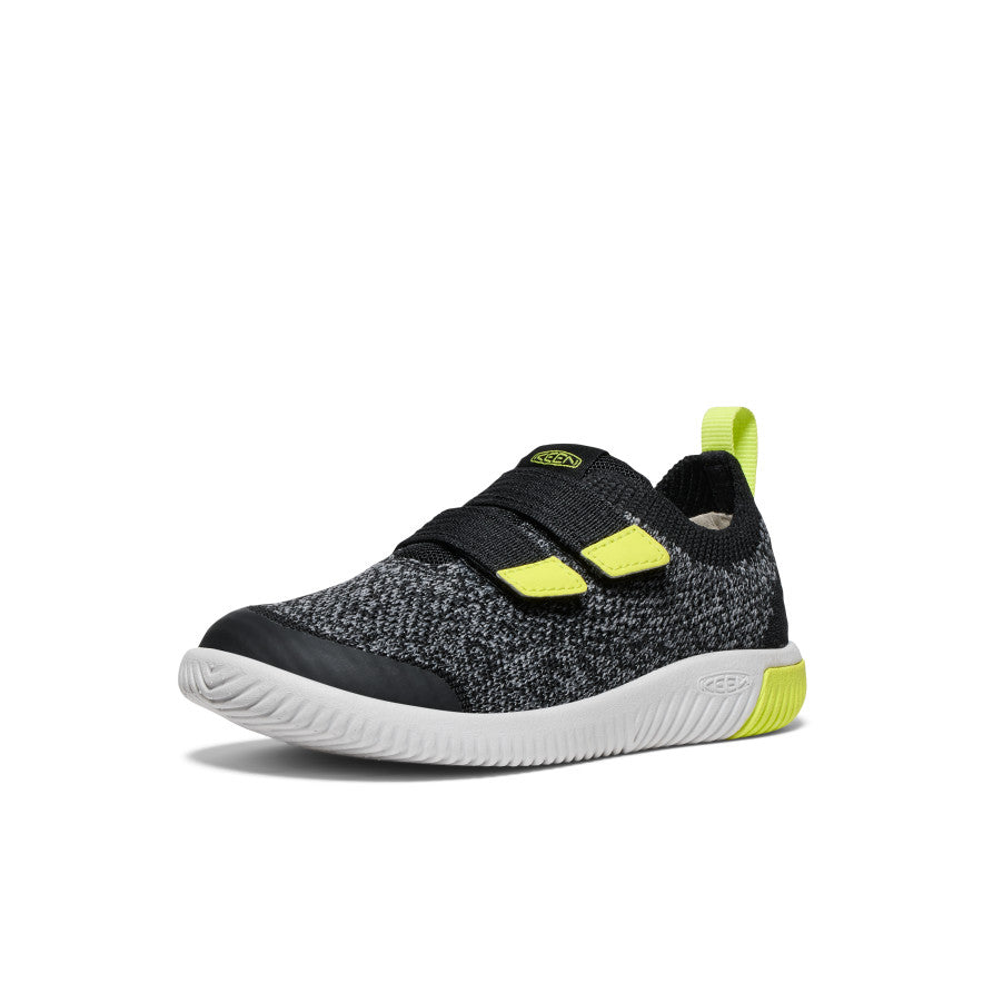 Little Kids' KNX Knit Double Strap Black/Evening Primrose - Image 3