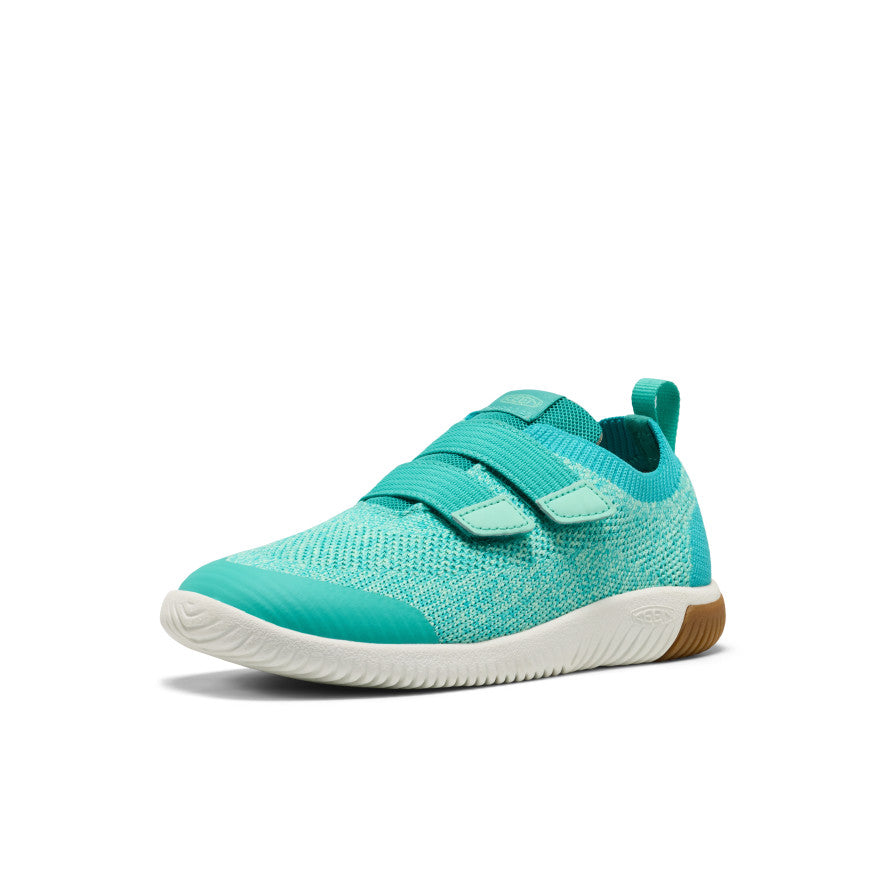 Big Kids' KNX Knit Double Strap Bright Aqua/Cabbage - Image 3