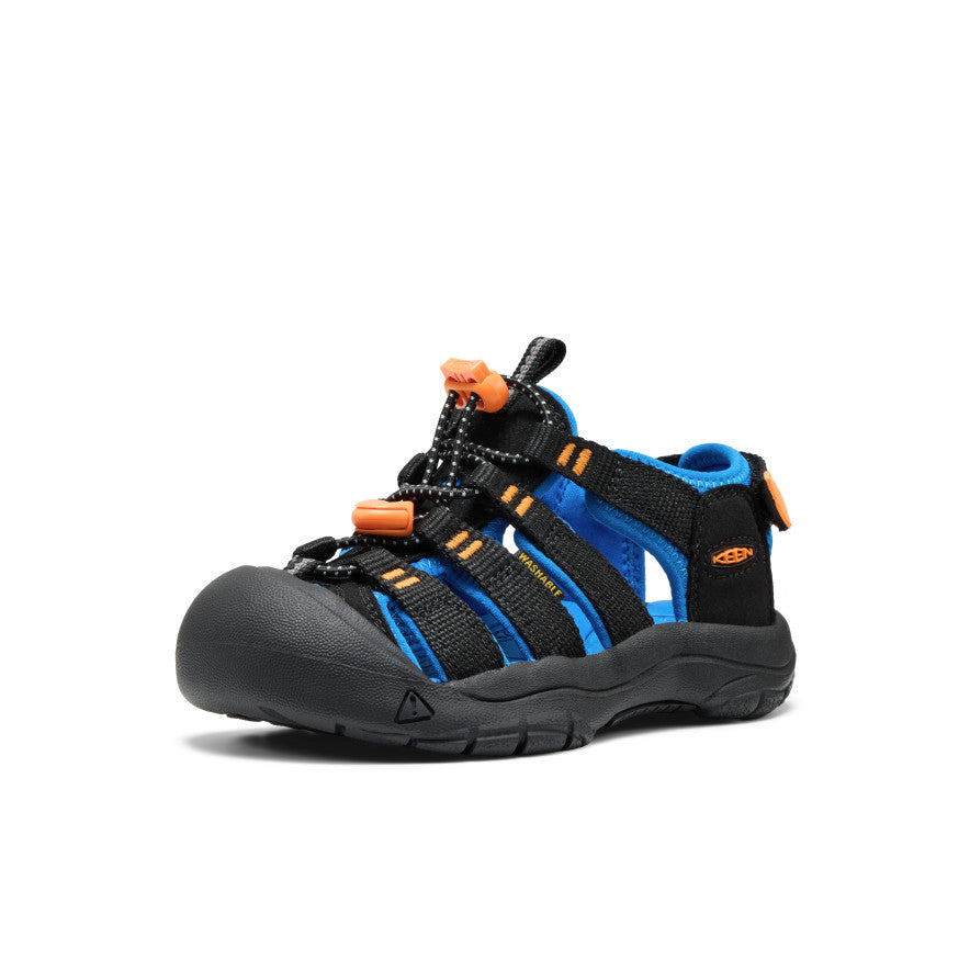 Little Kids' Newport Boundless Sandal Black/Precious Blue - Image 3